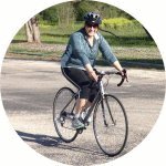 Emily's learn-to-ride lesson.