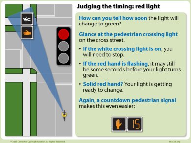 judging the timing of a red traffic light