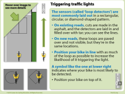 how a cyclist can trigger a traffic light