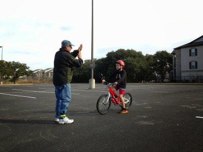 Keeping the body in line with the bike's frame
