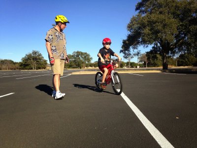 Will's very first solo bike ride!